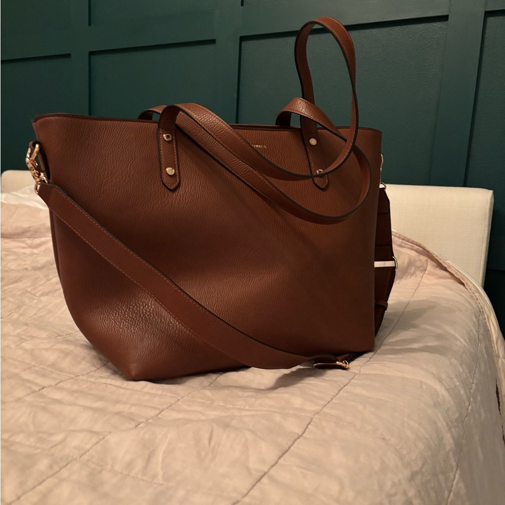 Poppy & peony large tote bag